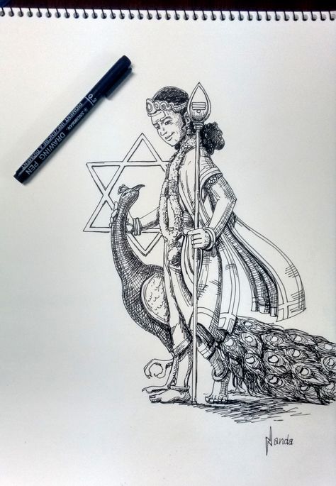 Murugan Drawing Pencil, Lord Murugan Drawing, Murugan Art Sketch, Murugan Drawing, Anime Hindu, Devian Art, Pencil Sketch Drawing, Pencil Sketch Images, Lord Murugan