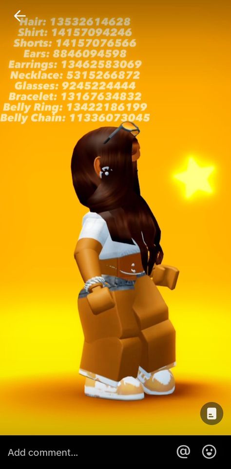 Code Brookhaven, Hair Roblox, Outfit Roblox, Black Hair Roblox, Berry Ave, Roblox Codes, Belly Chain, Belly Rings, Black Hair