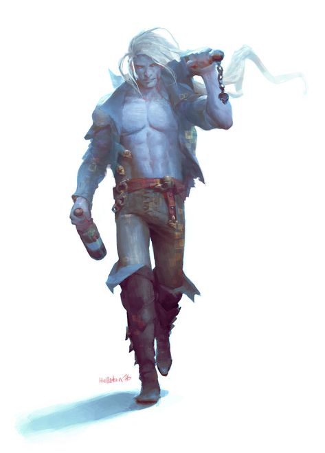 Air  Genasi; shirtless fantasy men; pathfinder; D&D; pathfinder; dnd; man; male; art — Baron by Elena Bespalova Draconic Sorcerer, Earth Genasi, Roleplay Characters, Fantasy Races, Dungeons And Dragons Characters, Dnd Art, Fantasy Male, Fantasy Warrior, Fantasy Rpg