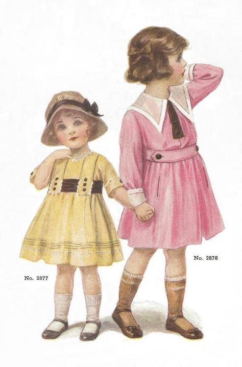 Children 1915 set a 1907 Fashion, 1915 Fashion, Edwardian Era Fashion, 1900 Fashion, Victorian Era Fashion, Vintage Childrens Clothing, 1900s Fashion, 1910s Fashion, Evolution Of Fashion