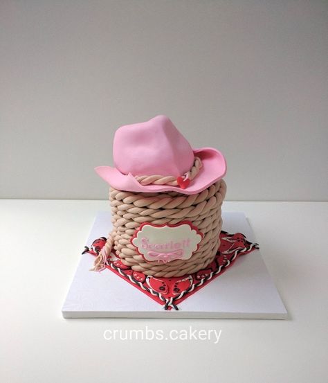 Two Year Old Birthday Cake, Old Birthday Cake, Cowgirl Cake, Two Year Old Birthday, Cowgirl Cakes, 1st Rodeo, Pink Cowboy Hat, Pink Cowboy, Horses Theme