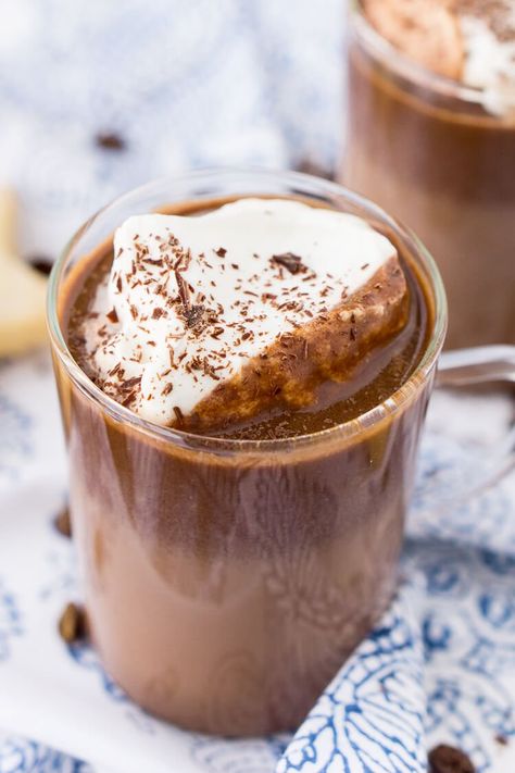 Hot Chocolate Coffee | Sugar and Soul Parisian Hot Chocolate, Chocolate Coffee Recipes, Chocolate Coffee Drinks, French Hot Chocolate, Chocolate Drink Recipes, Salted Caramel Chocolate Cake, Nonalcoholic Drinks, Coffee Beverages, Pane Dolce