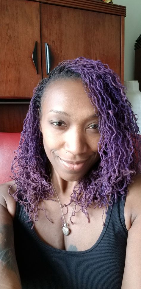 Sisterlocks Purple Mofajang hair wax Purple Sisterlocks, Plaits Hairstyles, Pigtail Braids, Protective Hairstyles For Natural Hair, Flat Twist, Hair Wax, Twist Braid Hairstyles, Twist Outs, Braided Hairstyles Updo