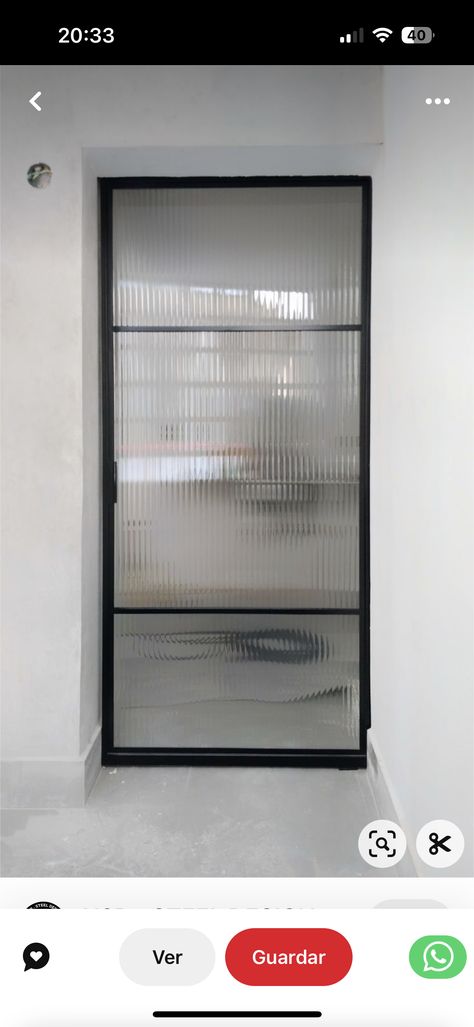 Black Vinyl Sliding Door, Door Dividers, Industrial Door, Sliding Door Design, Frosted Glass Door, Reeded Glass, Double Door Design, Pooja Room Door Design, Cafe Door