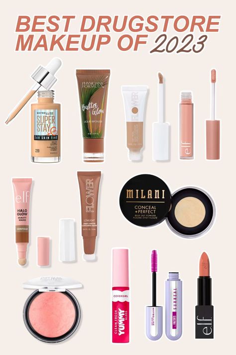 Here are the must-have drugstore makeup product releases of 2023 and elevate your beauty routine! Affordable and on-trend options that redefine your look without breaking the bank. Explore the best of the drugstore beauty aisle today and read the blog post to learn more! Drugstore Makeup 2023, Drugstore Makeup Products, Makeup 2023, Drugstore Hair Products, Best Drugstore Makeup, Makeup Product, Neutral Undertones, Beauty Games, Color Corrector