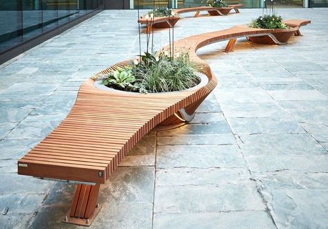 https://www.furniturefashion.com/botanic-twist-bench-collection-tf-urban/  A stunning bench that would grace any park or city center   #outdoors Cheap Patio Furniture, Urban Furniture, Street Furniture, Leisure Chair, Modern Bench, Furniture Outdoor, Outdoor Bench, Rustic Furniture, Urban Design