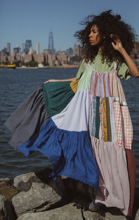 La Réunion’s Patchwork Dresses Are About Turning Symbols of Suffering Into Something Beautiful | Vogue Reunion Dress, Patchwork Dresses, Patchwork Fashion, Patchwork Clothes, Textile Artist, Recycled Fashion, Patchwork Dress, African Culture, Natural Resources