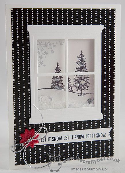 Christmas Card Inspiration, Window Cards, Homemade Christmas Cards, Stampin Up Christmas Cards, Hearth And Home, Diy Christmas Cards, Christmas Cards To Make, Shaker Cards, Winter Cards