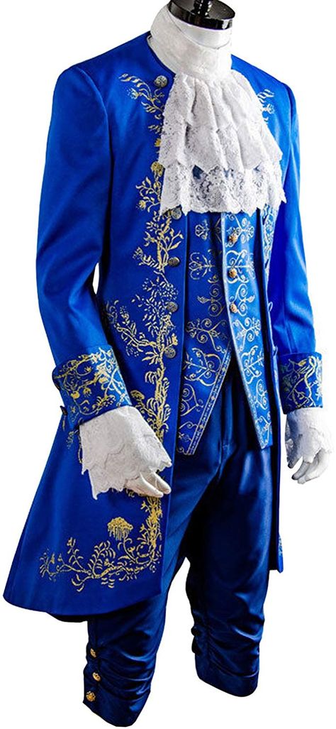 Amazon.com: SIDNOR Beauty and The Beast Prince Dan Stevens Blue Uniform Cosplay Costume Outfit Suit: Clothing Beauty And The Beast Prince, Beauty And The Beast Costume, Prince Adam, Beast Costume, Royal Clothes, Prince Costume, Prince Clothes, Blue Uniform, King Outfit