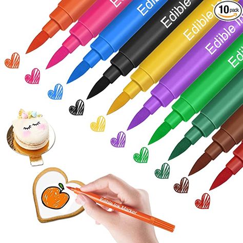 Edible Markers, Coloring Pens, Edible Ink Printer, Diy Fondant, Diy Fondant Cake, Decorator Frosting, Best Edibles, Buttercream Cake Decorating, Drawing Writing