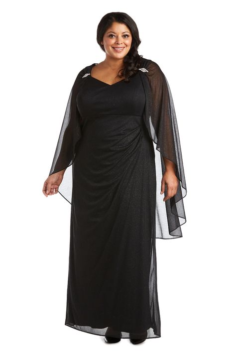 R&M Richards Long Plus Size Formal Cape Gown 2384W | The Dress Outlet Formal Cape, Plus Size Sequin Dresses, Red Formal Dresses, Modest Formal Dresses, Empire Waist Gown, Richard Long, Plus Size Black Dresses, Cape Gown, Colorful Dresses Formal