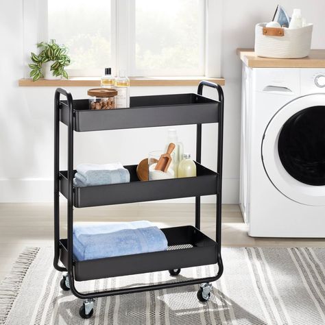 Best Home Organizers With Wheels 2022 Cart For Bathroom, Metal Utility Cart, Mesh Shelves, Home Organizers, Clear Bins, Stackable Bins, Rolling Storage Cart, Smart Organization, Laundry Room Bathroom