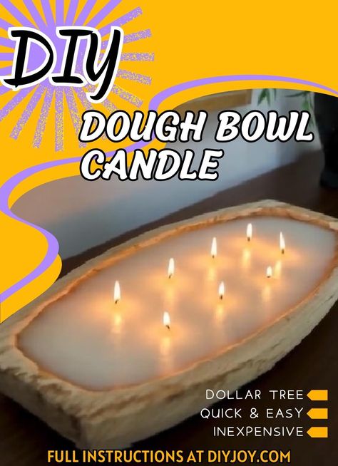 Diy Dough Bowl, Diy Dough, Candle Tutorial, Thrifty Diy, Bowl Candle, Dough Bowl, Cozy Vibes, Diy Home Decor Projects, Bath Decor