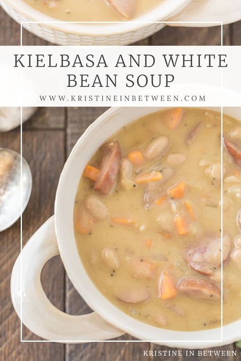 Comfort Pasta Dishes, Kielbasa Soup, Best Lunch Recipes, Kielbasa Sausage, Delicious Soup Recipes, White Bean Soup, Soup And Stew, Kielbasa, White Bean