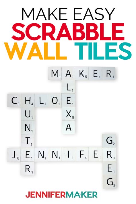 A DIY project perfect for your home! This Scrabble Wall Tile piece is a great way to personalize your home. #DIY #Cricut #scrabbletile Diy Scrabble Tiles Wall Art Cricut, Diy Crossword Wall Art, Scrabble Letters Diy Craft Ideas, Diy Scrabble Tiles Wall Art, Scrabble Wall Art Diy, Printable Scrabble Tiles, Scrabble Tiles Diy, Scrabble Wall Decor, Scrabble Letter Crafts