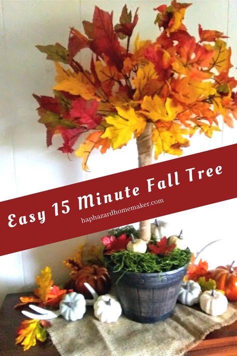 Super Easy Toilet Plunger Fall Tree – Haphazard Homemaker Fall Harvest Decorations Diy, Fall Dollar Tree Flower Arrangements, Fun Fall Diy Crafts, Dollar Tree Fall Floral Arrangements, Dollar Tree Plunger Fall Tree, Plunger Tree Diy, Toilet Plunger Crafts, Dollar Tree Plunger Crafts, Cheap Diy Fall Decor Dollar Tree