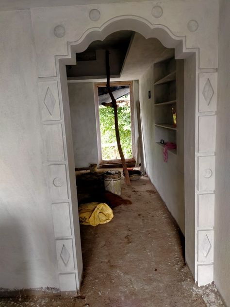 Hall To Dining Arch Design, Kitchen Entrance Design, Kitchen Elevation, Arch Designs For Hall, House Front Wall Design, Pooja Door Design, Arch Designs, Down Ceiling Design, Front Wall Design