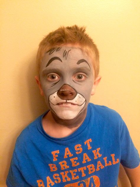 Jungle book face paint Jungle Book Makeup, Baloo Costume, Monkey Makeup, Baloo Jungle Book, Bear Face Paint, Jungle Book Costumes, Jungle Book Characters, Guy Face, Theater Makeup