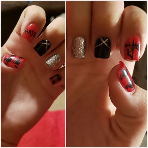 My nail girl did an extraordinary job on my nails!! Baby shower theme is future lineman and she nailed it! Nails Baby Shower, Theme Nails, Lineman Wife, Nailed It, My Nails, Baby Shower Theme, Class Ring, Baby Shower, Shower