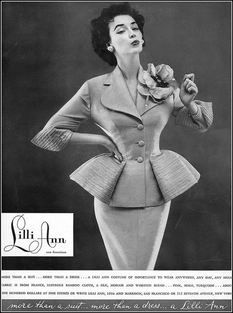 Dorian Leigh, Carmen Dell'orefice, Lilli Ann, Patron Vintage, 1950 Fashion, Vintage Suit, Fifties Fashion, Elegant Photo, Look Retro