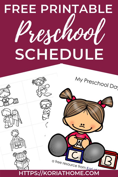 Help your toddler transition to preschool with this free printable preschool schedule. Ideal for home-preschool use as well! #totschool #homepreschool #preschoolers #freeprintables Preschool Schedule Printable, Preschool Schedule Cards, Daily Routine Printable, Classroom Management Preschool, Educational Therapy, Preschool Classrooms, Free Educational Printables, Preschool Pictures, Printable Schedule