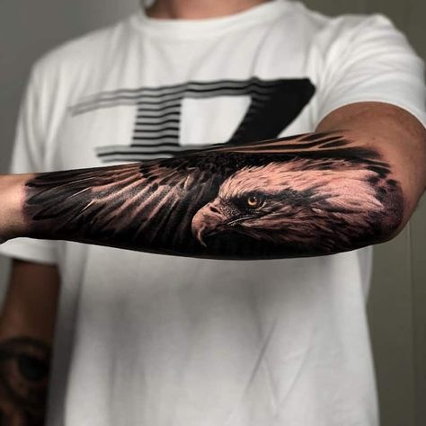 Arm Cover Up Tattoos, Natur Tattoo Arm, Bald Eagle Tattoos, Cover Up Tattoos For Men, Half Sleeve Tattoos Forearm, Animal Sleeve Tattoo, Cool Half Sleeve Tattoos, Men Tattoos Arm Sleeve, Forarm Tattoos