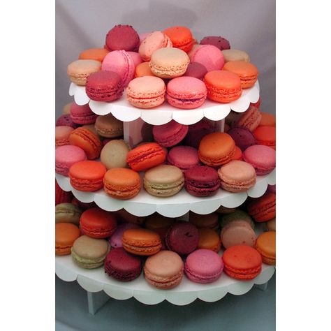 Cupcake & Macaron Petite Round Cupcaketree Tree with Decorations (holds 36 cupcakes) $29.95 found on Polyvore Macaroon Tower, Cupcake Tree, Colorful Macarons, Macaron Tower, French Macaroons, Love Cupcakes, French Macarons, Macaroons, Dessert Table