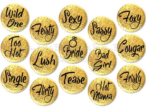 Bachelorette Party Buttons, Glitter Bachelorette, Glitter Bachelorette Party, Gold Bridal Party, Wedding Nails Glitter, Blush Wedding Flowers, Girls Getaway, Trendy Wedding Dresses, Party Bachelorette