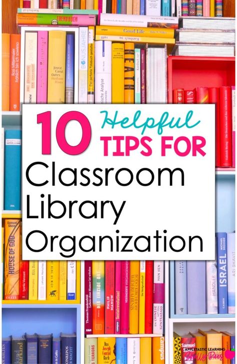 Looking for some helpful classroom library organization tips? Here are 10 tips for organizing your elementary classroom library, including set up, labels, checkout system, and more for 1st, 2nd, 3rd, 4th, and 5th grade. You can use book bins, genre labels, book of the month, and so many other great ideas to make your classroom library shine! Classroom Library Checkout System, Elementary Classroom Library, Library Checkout System, Classroom Library Checkout, Library Checkout, Classroom Library Organization, Middle School Books, Book Bins, Class Library