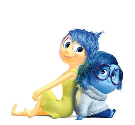 Inside Out Joy and Sadness Inside Out Characters Saddness, Inside Out Joy, Conflicting Emotions, Joy Inside Out, Inside Out Emotions, Men Blonde Hair, Inside Out Characters, Funny Hamsters, Disney Inside Out