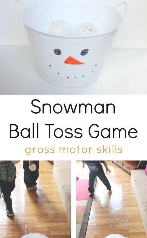 Christmas Games For Toddlers, Ball Toss Game, Sneezy The Snowman, Winter Activities For Toddlers, Winter Lesson Plan, Christmas Activities For Toddlers, Preschool Christmas Activities, Snowmen Activities, Gross Motor Activity