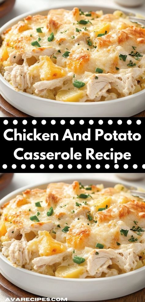 Looking for a comforting dinner idea? This Chicken and Potato Casserole is packed with delicious flavors that will warm your family’s hearts. It’s a simple, hearty dish perfect for busy weeknights. Loaded Chicken And Potato Casserole, Chicken Parmesan Sliders Recipe, Chicken And Potato Casserole, Loaded Chicken And Potatoes, Chicken And Potato, Yummy Casserole Recipes, Potatoe Casserole Recipes, Cheesy Sauce, Slider Recipes