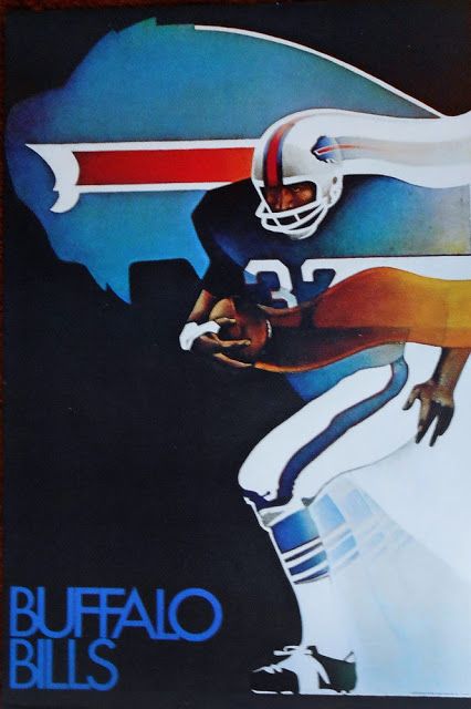 Pro Football Journal: 1974 NFL Posters (Between Stancraft and DAMAC) Nfl Artwork, Vintage Buffalo Bills, Nfl Football Logos, Nfl Art, Football Magazine, Nfl Football Art, American Football League, Buffalo Bills Football, Bills Football