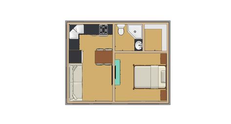 16x20 Tiny House Floor Plans, Cabin Plans With Loft, Shed Cabin, Apartment Floor, Small Log Cabin, Garage Apartment Plans, Tiny House Plan, Mini Houses, Apartment Floor Plans