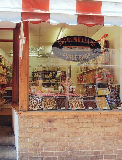 Sweet Williams Fudge Shop | Brighton | by Camila.rd Candy Store Design, Fudge Shop, Alexandria Bay, Ice Cream Business, We Were Liars, Sweet William, Candy Store, Candy Shop, Cake Shop