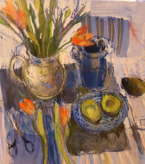 Felicity House, Van Gogh Still Life, Abstract Watercolors, Amazing Artists, Pastel Paintings, Life Paintings, Oil Pastels, Still Life Art, Pastel Art