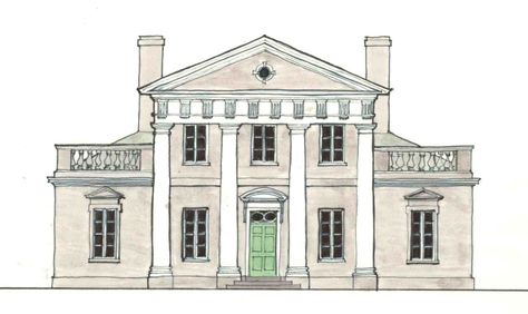 Eric Inman Daum | AIA, Architect Neoclassical Architecture Sketch, Architecture House Drawing, Neoclassical Architecture House, Neoclassicism Art, Neoclassic Architecture, Mansion Drawing, Neoclassical Painting, Mansion Plans, Saving The Earth