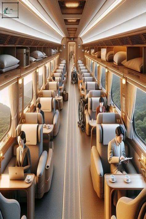 Japanese Sleeper Trains Interiors Are A Peaceful Oasis Train Interior, Interactive Backgrounds, Episode Interactive, Wall Waterproofing, Blue Train, Concrete Materials, Brick Masonry, Orient Express, Construction Cost