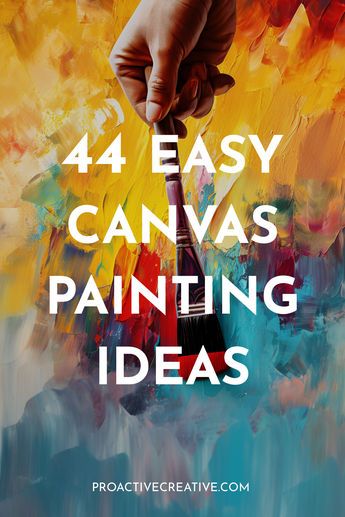 The easiest canvas painting ideas for total beginners - fun, simple subjects anyone can paint! Paint Your Own Canvas Ideas, Easy Large Canvas Painting, Art Acrylic Painting Ideas Abstract, Canva Paint Ideas, How To Paint On Canvas, Ideas For Painting On Canvas Easy, Easy Oil Painting Ideas For Beginners, Acrilic Paintings For Beginners, Large Painting Ideas On Canvas