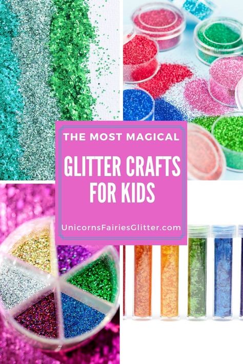 Glitter Crafts – Unicorns, Fairies & Glitter Glitter And Glue Crafts, Glitter Activities For Kids, Glitter Craft Ideas, What To Do With Glitter, Glitter Art For Kids, Glitter Paper Crafts Diy, Things To Do With Glitter, Glitter Crafts For Kids, Glitter Projects For Kids