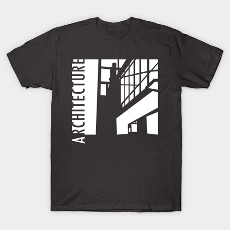 Modern Architecture City Building - Bauhaus - T-Shirt | TeePublic #bauhaus #modern #architect #architecture #designer Building Graphic, Tshirt Design Ideas, Architecture City, T Shirt Painting, Shirt Print Design, Minimalist Architecture, City Buildings, Tshirt Design, Stripes Design