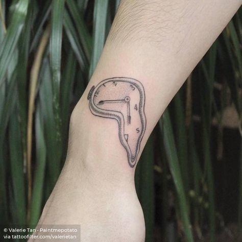 the persistence of memory ⏰ Rod Serling Tattoo, Salvador Dali Persistence Of Memory Tattoo, Persistence Of Memory Tattoo, Dali Tattoo Ideas, Psychology Tattoo, The Persistence Of Memory, Dali Tattoo, Cool Small Tattoos, Modern Tattoos