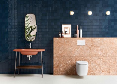 Vitra Bathroom, Inspiring Bathrooms, Vitra Bathrooms, Bathroom Furnishings, Tile Trends, Marble Effect, Board Design, Natural Texture, Surface Design