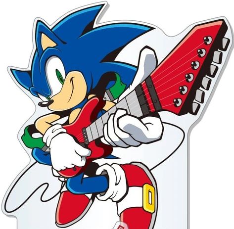 Sonic Guitar Fanart, Sonic Playing Guitar, Shadow The Hedgehog Guitar, Sonic With Guitar, Sonic With Headphones, Sonic Guitar, Sonic Poses, Shadow Sonic, Sonic Adventure 2