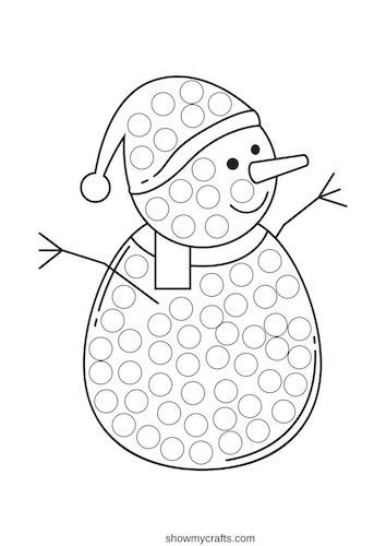 Dot Marker Worksheets, Snowman Activity Preschool, Snowman Dot Art, Winter Dot Marker Printables Free, Snowman Dot Painting, Winter Dot Painting Free Printable, Snowman Worksheets Preschool, Snowman Template Free Printable, Dot Painting Printables