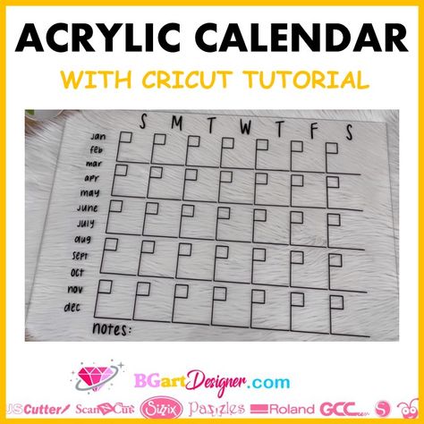 Rhinestones Designs, Acrylic Calendar, Vinyl Blanks, Cricut Inspiration, Make A Calendar, Silhouette Cameo Tutorials, Dry Erase Calendar, Calendar Ideas, Blank Calendar