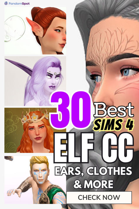 Need more elf-themed goodies in your TS4 gameplay? This list has all the maxis match CC you could need from elf ears to clothes to custom skin details. Sims 4 Elf Tattoos, Sims 4 Elf Ears Presets, Elf Hair Sims 4 Cc, Sims 4 Cc Elves, Sims4 Elf Ears, Sims 4 Ears Presets, Sims 4 Cc Maxis Match Elf Ears, Sims Elf Cc, Sims 4 Elf Cc Maxis Match