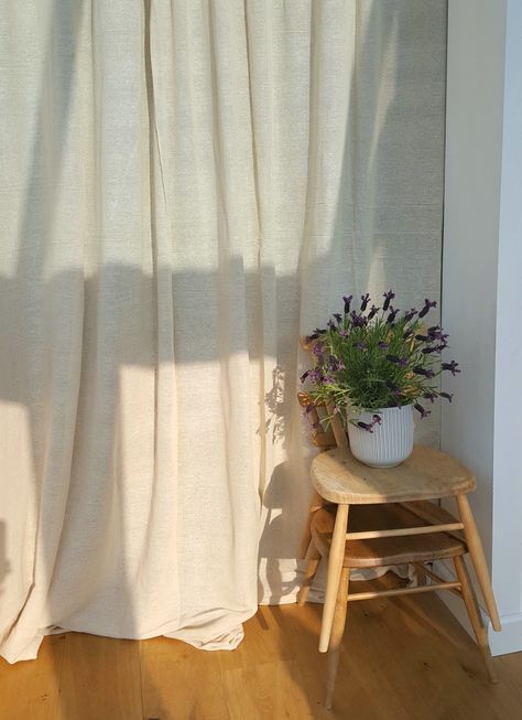 Dust sheet curtains, serious budget styling. Alice in Scandiland Conservatory Curtains, Conservatory Interior, Sheet Curtains, Furniture Photography, Garden Room Extensions, Room Extensions, Back Garden Design, Simple Curtains, Kitchen Family Rooms