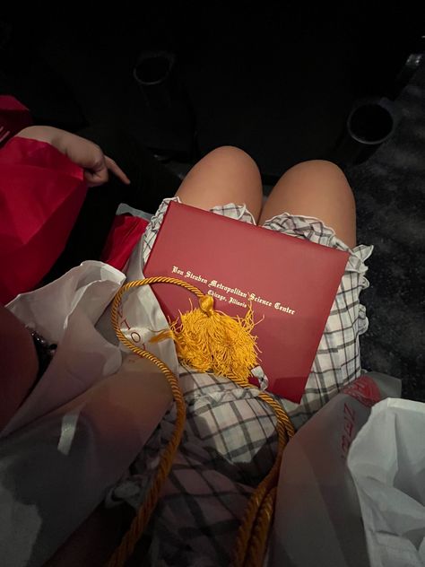 #fashion #aesthetic #graduation #senior #highschool #college #freshmancollege #red #whitegown #capandgown #whitecapandgown #checkereddress #cutedress #goldcord #graduationcord #graduationaesthetic Red Graduation Aesthetic, Graduation Cords Aesthetic, Highschool Graduation Aesthetic, High School Graduation Aesthetic, White Cap And Gown, Red Graduation Cap, Senior Highschool, Graduation Cords, Highschool Graduation