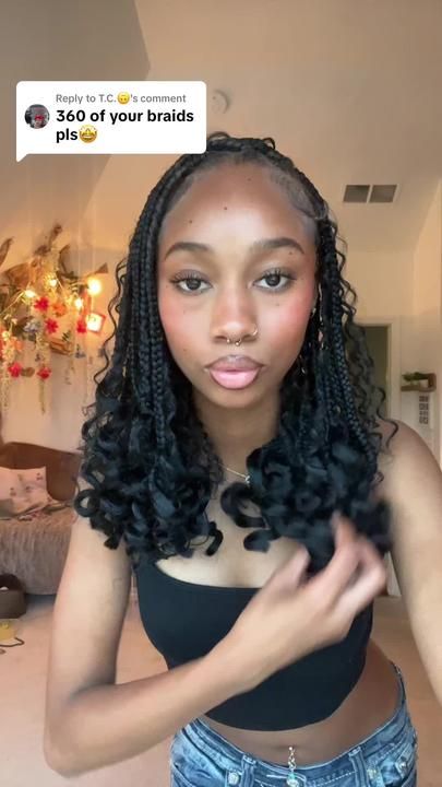 Short Hairstyles With Braids Black Women, Twist Out Hairstyles For Black Women Natural Hair, Short Knotless Peekaboo Braids, Black Box Braid Hairstyles, Box Braiding Hairstyles, Hair Inspo Black Women Protective, Boxbraids Hairstyle Short, Short Black Protective Hairstyles, Cheap Hairstyles For Black Women Braids